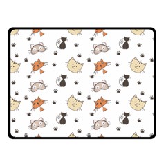 Cat Kitten Design Pattern Fleece Blanket (small) by Sapixe