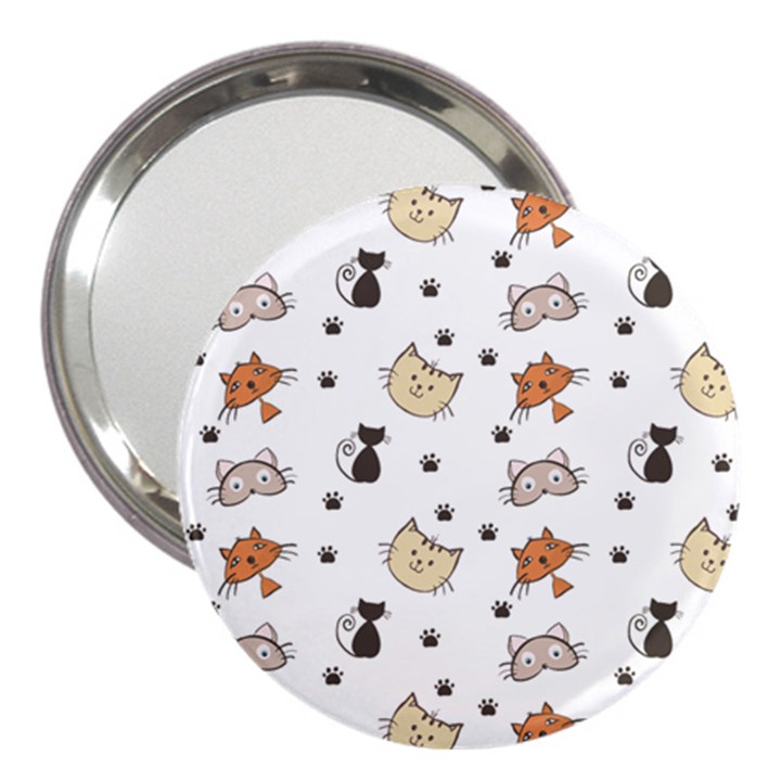 Cat Kitten Design pattern 3  Handbag Mirrors