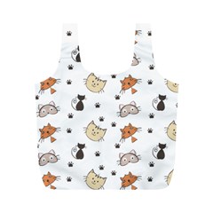 Cat Kitten Design Pattern Full Print Recycle Bag (m) by Sapixe