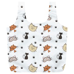 Cat Kitten Design Pattern Full Print Recycle Bag (xl) by Sapixe