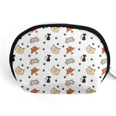 Cat Kitten Design Pattern Accessory Pouch (medium) by Sapixe