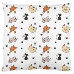 Cat Kitten Design Pattern Standard Flano Cushion Case (one Side)