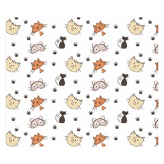 Cat Kitten Design Pattern Double Sided Flano Blanket (small)  by Sapixe