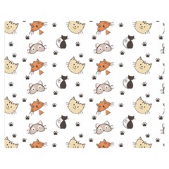 Cat Kitten Design Pattern Double Sided Flano Blanket (medium)  by Sapixe