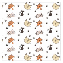 Cat Kitten Design Pattern Square Satin Scarf (36  X 36 ) by Sapixe