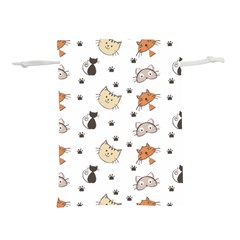 Cat Kitten Design Pattern Lightweight Drawstring Pouch (s) by Sapixe