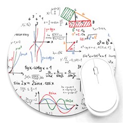 Math Formula Pattern Round Mousepads by Sapixe