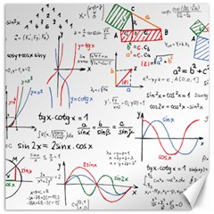 Math Formula Pattern Canvas 12  X 12  by Sapixe