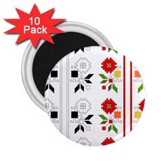 Vectors Bulgarian Folk Art Folk Art 2 25  Magnets (10 Pack)  by Sapixe