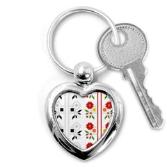 Vectors Bulgarian Folk Art Folk Art Key Chain (heart) by Sapixe