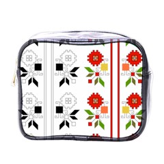 Vectors Bulgarian Folk Art Folk Art Mini Toiletries Bag (one Side) by Sapixe