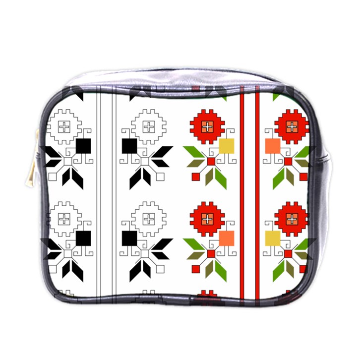 Vectors Bulgarian Folk Art Folk Art Mini Toiletries Bag (One Side)