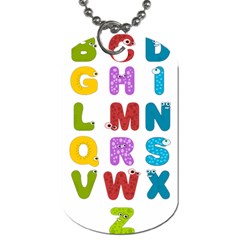 Vectors Alphabet Eyes Letters Funny Dog Tag (one Side) by Sapixe