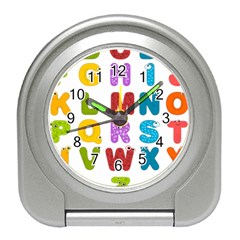 Vectors Alphabet Eyes Letters Funny Travel Alarm Clock by Sapixe