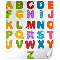 Vectors Alphabet Eyes Letters Funny Canvas 16  X 20  by Sapixe