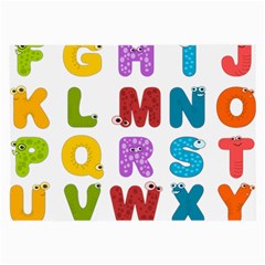 Vectors Alphabet Eyes Letters Funny Large Glasses Cloth (2 Sides) by Sapixe