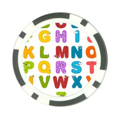 Vectors Alphabet Eyes Letters Funny Poker Chip Card Guard (10 Pack) by Sapixe