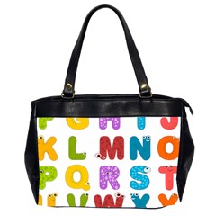 Vectors Alphabet Eyes Letters Funny Oversize Office Handbag (2 Sides) by Sapixe