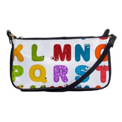 Vectors Alphabet Eyes Letters Funny Shoulder Clutch Bag by Sapixe