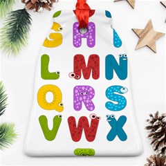 Vectors Alphabet Eyes Letters Funny Bell Ornament (two Sides) by Sapixe