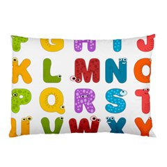 Vectors Alphabet Eyes Letters Funny Pillow Case (two Sides) by Sapixe