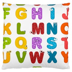 Vectors Alphabet Eyes Letters Funny Large Cushion Case (one Side) by Sapixe