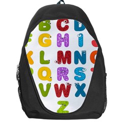 Vectors Alphabet Eyes Letters Funny Backpack Bag by Sapixe