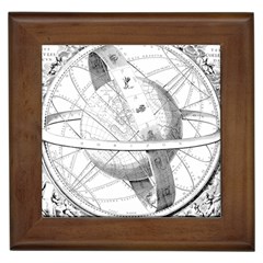 Constellations Celestial Moon Earth Framed Tile by Sapixe