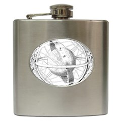 Constellations Celestial Moon Earth Hip Flask (6 Oz) by Sapixe