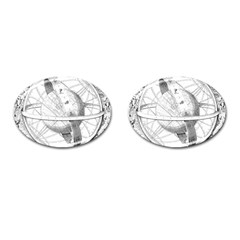 Constellations Celestial Moon Earth Cufflinks (oval) by Sapixe