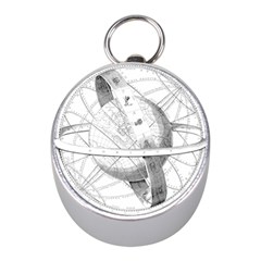 Constellations Celestial Moon Earth Mini Silver Compasses by Sapixe