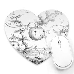 Vectors Fantasy Fairy Tale Sketch Heart Mousepads by Sapixe