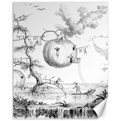 Vectors Fantasy Fairy Tale Sketch Canvas 11  X 14  by Sapixe