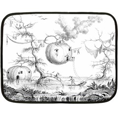 Vectors Fantasy Fairy Tale Sketch Fleece Blanket (mini) by Sapixe