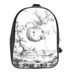 Vectors Fantasy Fairy Tale Sketch School Bag (large) by Sapixe