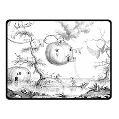 Vectors Fantasy Fairy Tale Sketch Fleece Blanket (small) by Sapixe