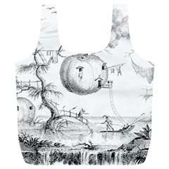 Vectors Fantasy Fairy Tale Sketch Full Print Recycle Bag (xl) by Sapixe