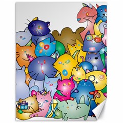 Cats Cartoon Cats Colorfulcats Canvas 18  X 24  by Sapixe