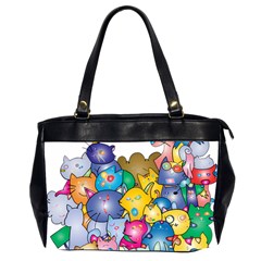 Cats Cartoon Cats Colorfulcats Oversize Office Handbag (2 Sides) by Sapixe