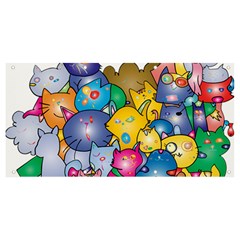 Cats Cartoon Cats Colorfulcats Banner And Sign 8  X 4 