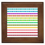 Ribbons Sequins Embellishment Framed Tile Front