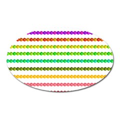 Ribbons Sequins Embellishment Oval Magnet by Sapixe