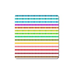 Ribbons Sequins Embellishment Square Magnet by Sapixe