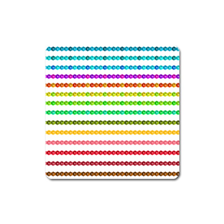 Ribbons Sequins Embellishment Square Magnet