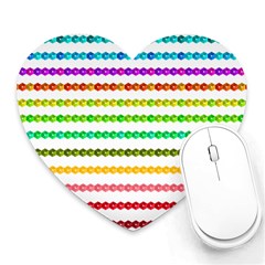 Ribbons Sequins Embellishment Heart Mousepads by Sapixe