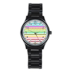 Ribbons Sequins Embellishment Stainless Steel Round Watch by Sapixe