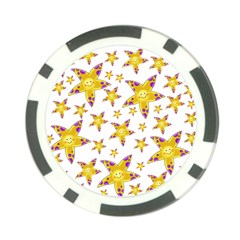 Isolated Transparent Starfish Poker Chip Card Guard (10 Pack) by Sapixe