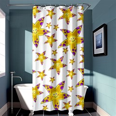 Isolated Transparent Starfish Shower Curtain 36  X 72  (stall)  by Sapixe