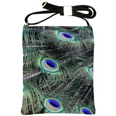 Plumage Peacock Feather Colorful Shoulder Sling Bag by Sapixe