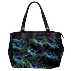 Plumage Peacock Feather Colorful Oversize Office Handbag by Sapixe